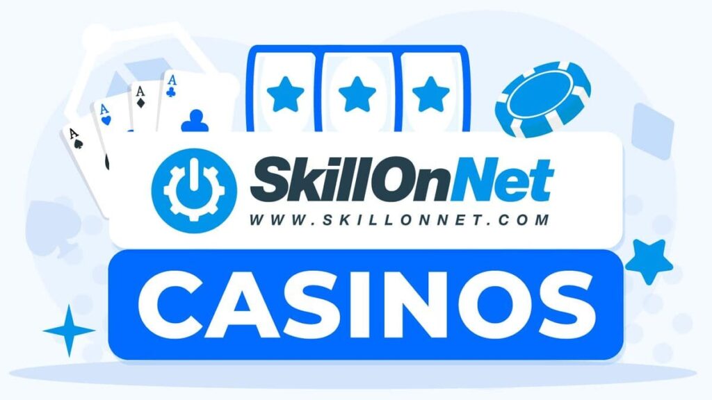 SkillOnNet casinos image with company logo.