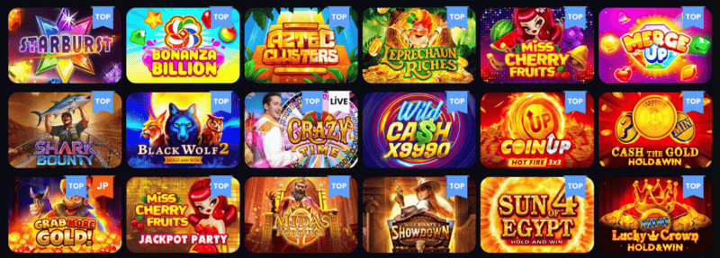 Games at L and L Europe casino.