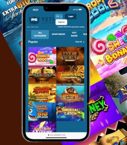 Yeti casino app on mobile phone